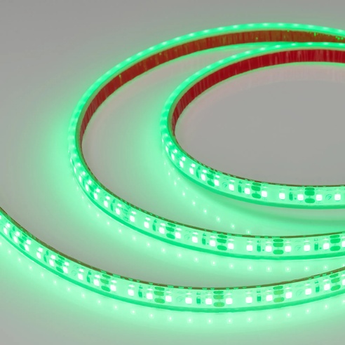Лента герметичная RTW-PFS-A120-11mm 24V Green (9.6 W/m, IP68, 2835, 5m) (Arlight, 9.6 Вт/м, IP68)