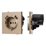 Механизм розетки с USB зарядкой SCT-TENDO-MUAA-PL-GD (230V, 16A) (Arlight, -)