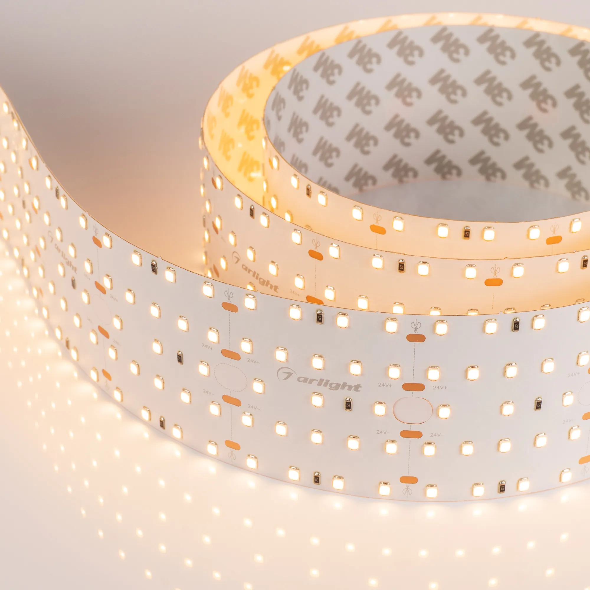 Лента светодиодная S2-2500 24V Warm 2700K 59mm (2835, 420 LED/m, LUX) (Arlight, 30 Вт/м, IP20)