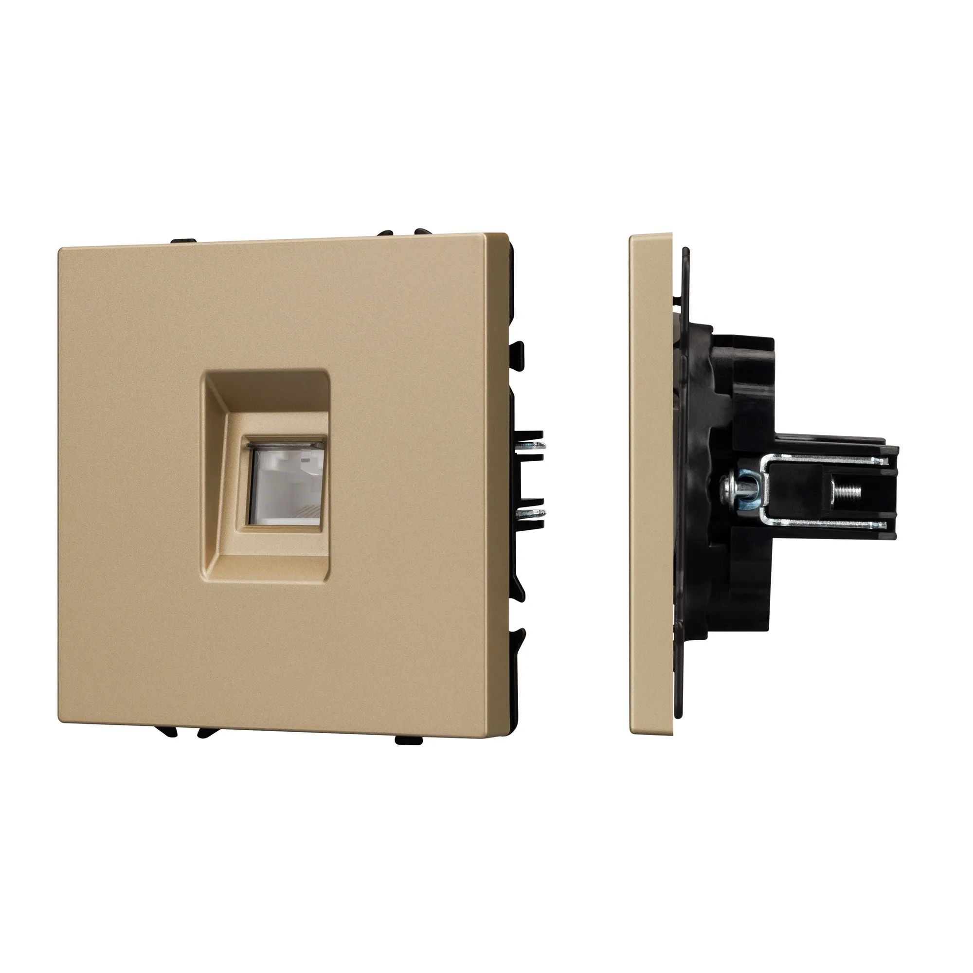 Механизм телефонной розетки SCT-NOBE-MTL1-SFPL-GD (RJ-11, 4C) (Arlight, Золотой песок) - изображение товара