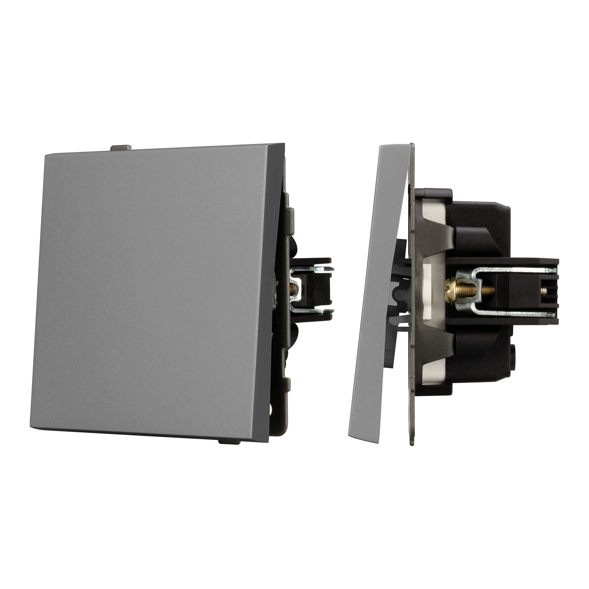 Механизм выключателя одноклавишный перекрёстный SWT-TENDO-MKX1-PL-GR (230V, 10A) (Arlight, -)