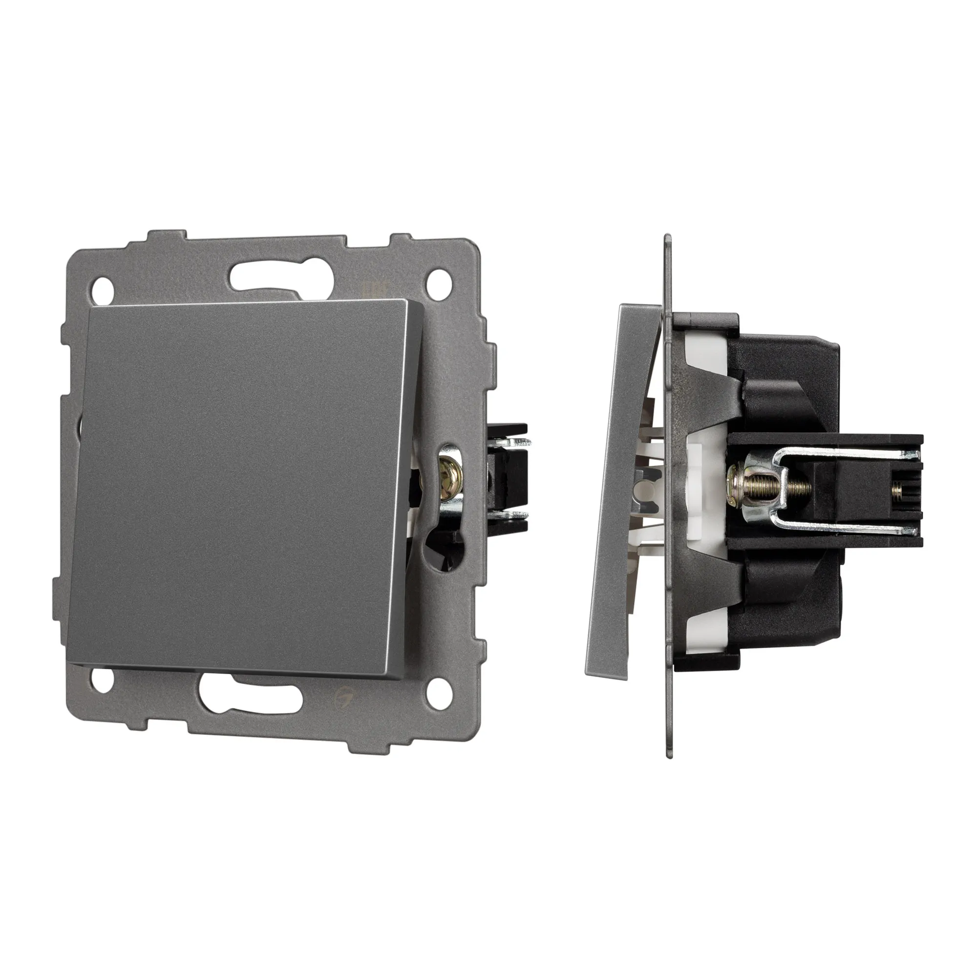 Механизм выключателя одноклавишный непроходной SWT-MK01-PL-GR-V (250V, 10A) (Arlight, -) - изображение товара