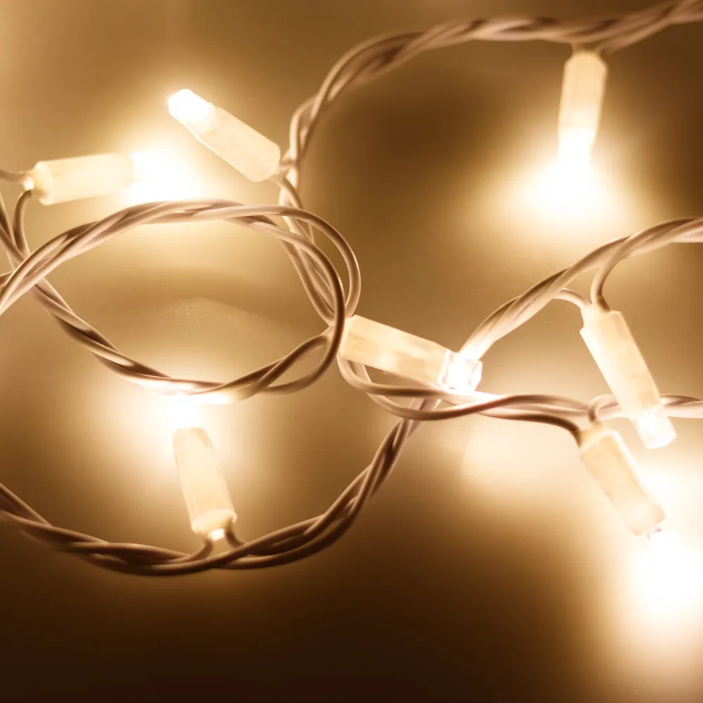 Светодиодная гирлянда ARD-STRING-CLASSIC-10000-WHITE-100LED-FLASH WARM (230V, 7W) (Ardecoled, IP65) - изображение товара