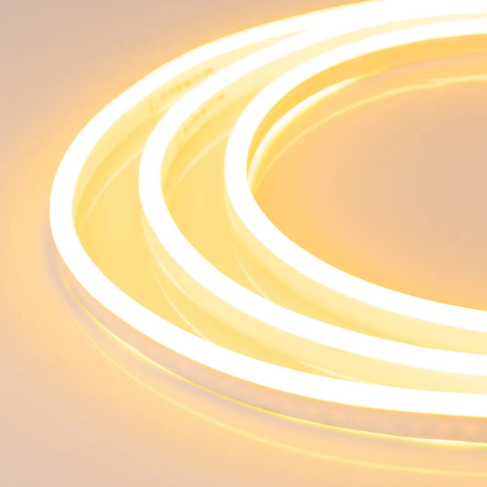 Гибкий неон ARL-CF2835-Mini-24V Yellow (16x8mm) (Arlight, 6 Вт/м, IP65) - изображение товара